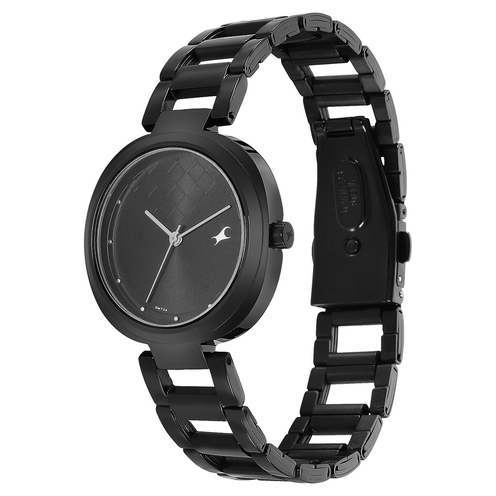 Buy Online Fastrack Stunners Quartz Analog Black Dial Stainless Steel