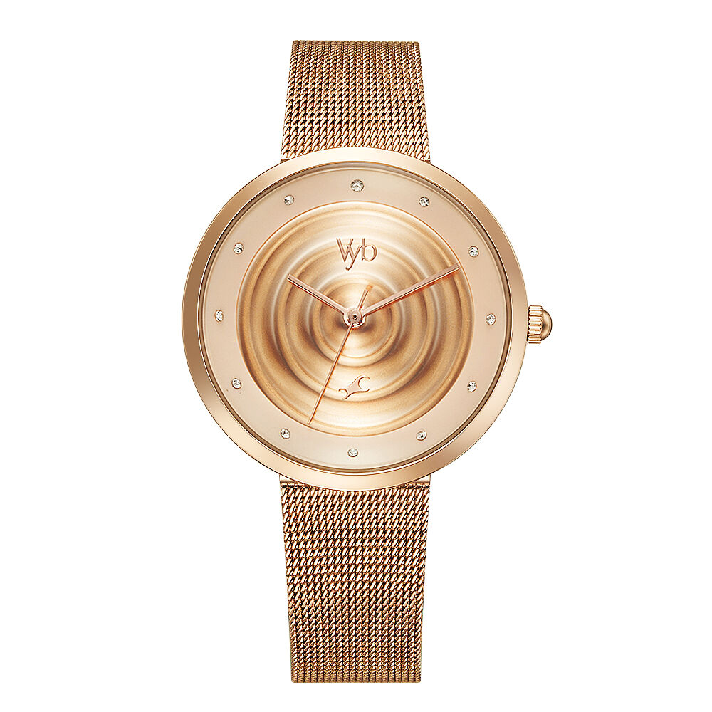 Fastrack gold colour cheap watch