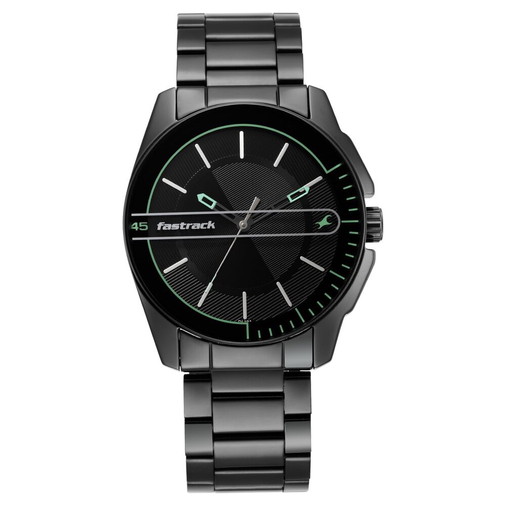 Fastrack watch sale with black metal