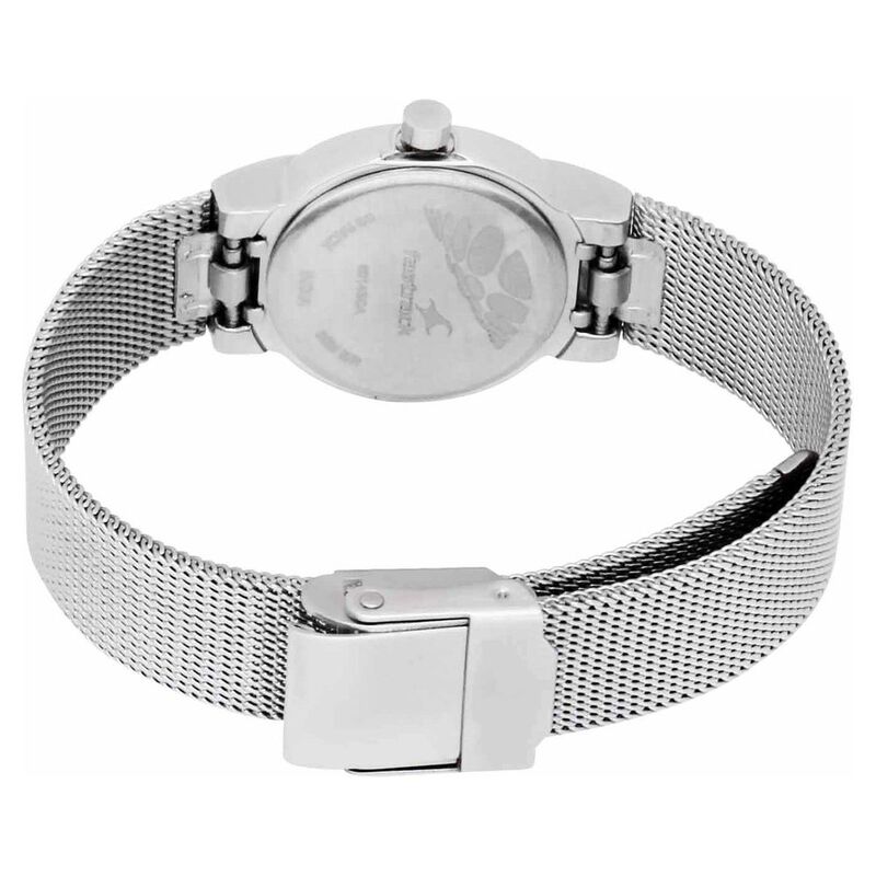 Fastrack Quartz Analog Silver Dial Stainless Steel Strap Watch for Girls