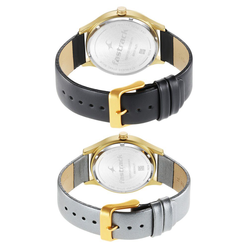 Fastrack Analog Couple's Watch (NG3039SM02C +NK6078SM01) | rakshabandhan  Gifts : Amazon.in: Fashion