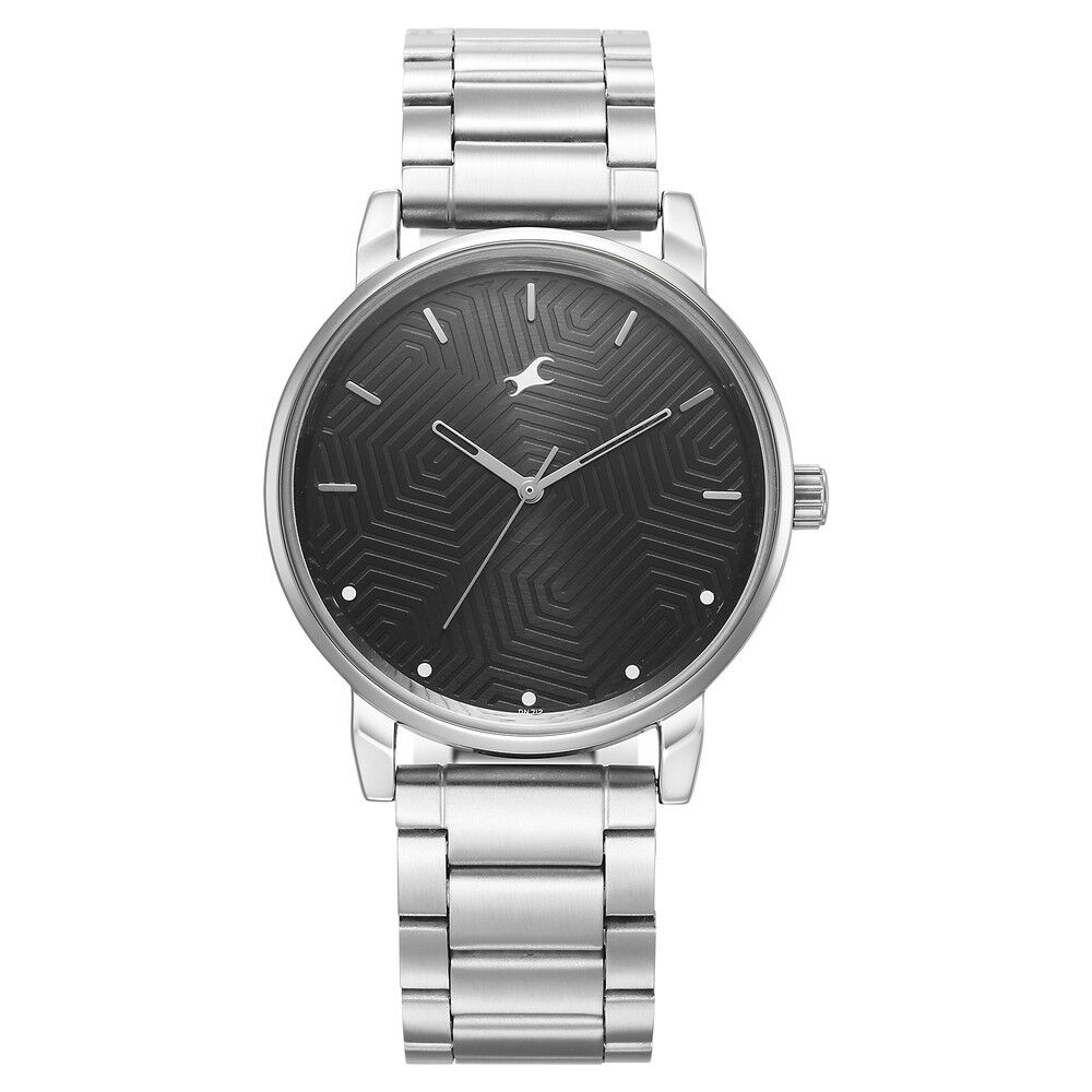 Buy FASTRACK Mens Black Dial Stainless Steel Strap Watch | Shoppers Stop