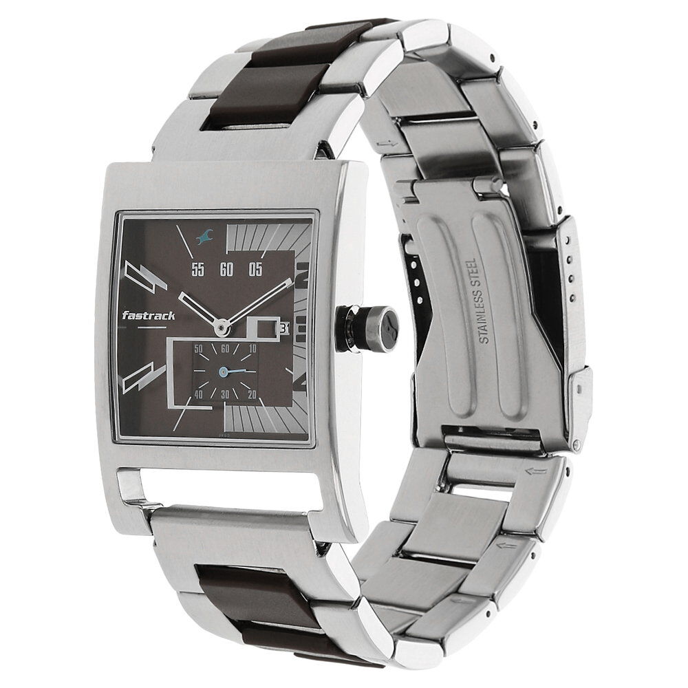 FASTAG FT7008 DAY AND DATE FUNCTION STAINLESS STEEL MEN WATCH Archives -  Indian on shop