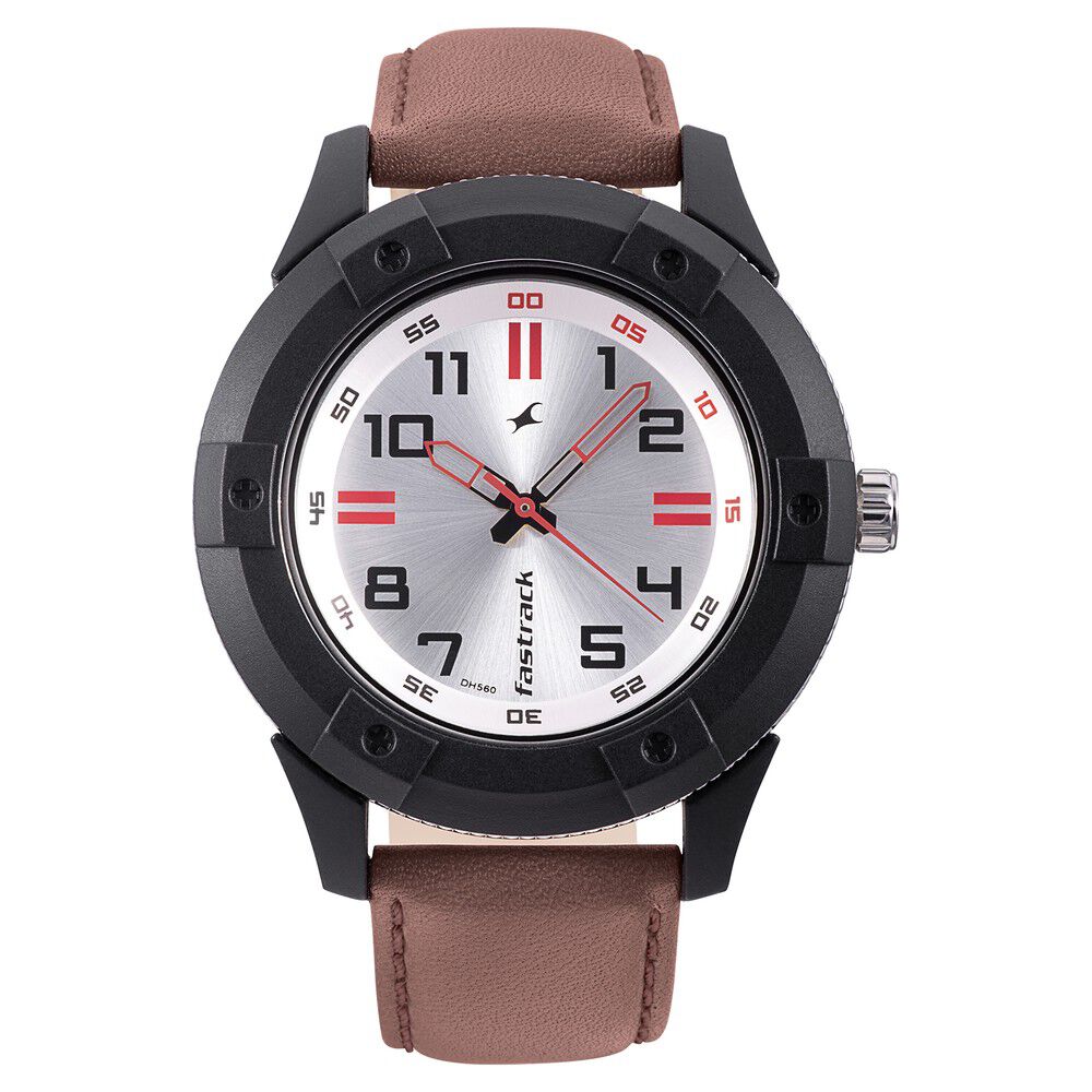 Amazon.com: FastRack Men's Casual Wrist Watch with Analog Function, Quartz  Mineral Glass, Water Resistant with Silver Metal Strap/Leather Strap :  Clothing, Shoes & Jewelry