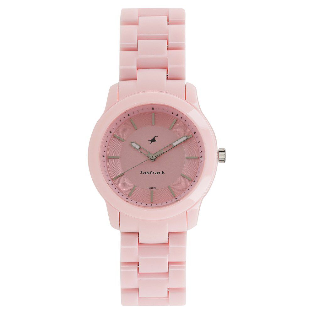 Peugeot Women Watch Rose Gold Heart Shape with Crystals Pink Suede Strap -  Peugeot Watches