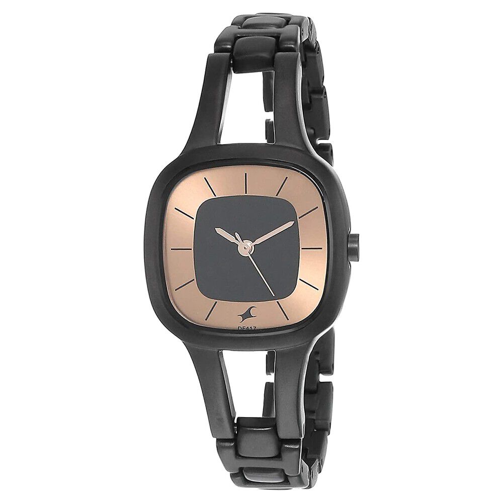 Fastrack ladies discount watches black metal