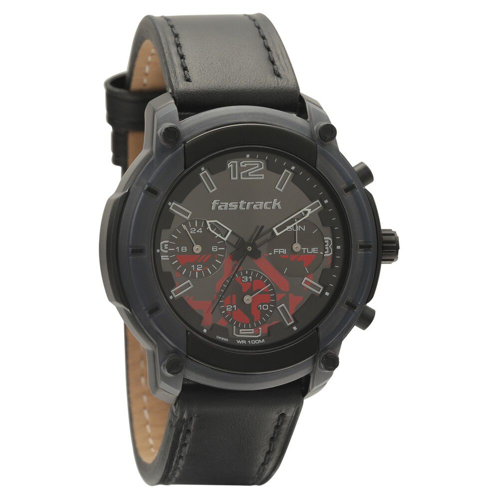 Skechers SR9069 Quartz Blue-Tone Dial Brown Silicone Strap Watch