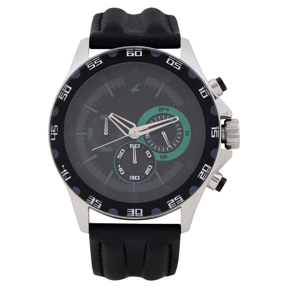 Fastrack Chronograph Black Dial Men's Watch - 38001PP02 : Amazon.in: Fashion