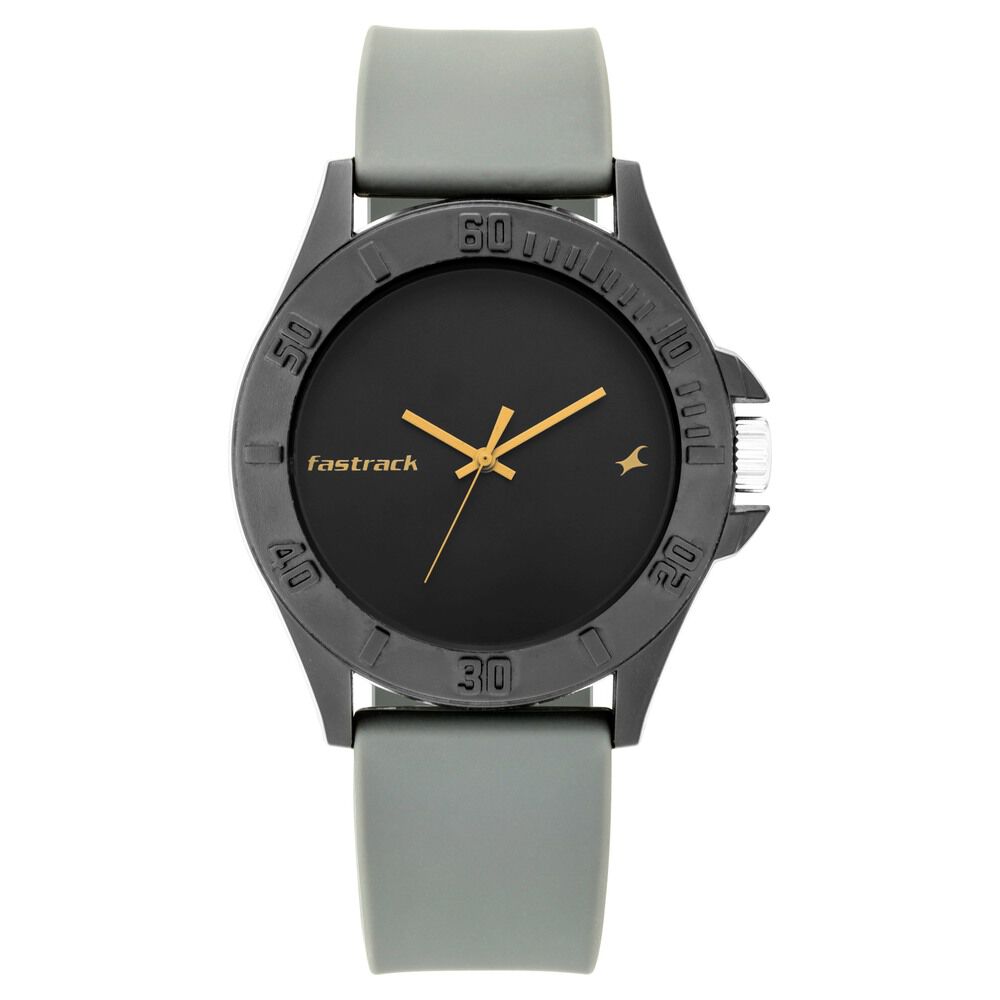 Fastrack Tie & Dye Quartz Analog Blue Dial Silicone Strap Watch for Guys