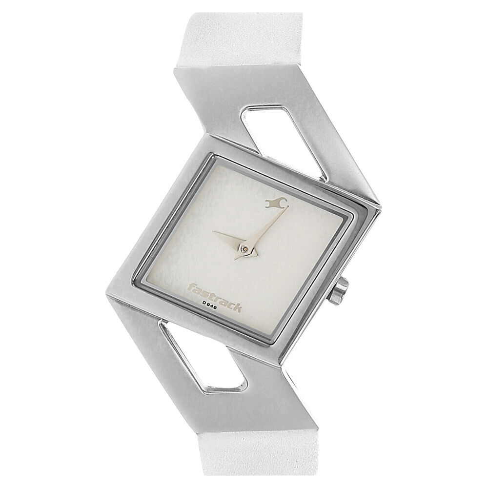 Fastrack analog silver sale dial women's watch