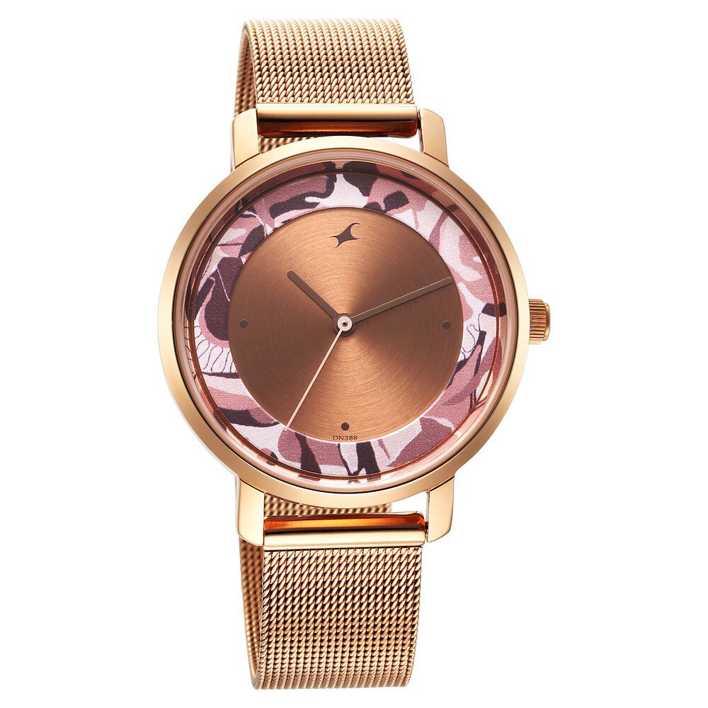 Fastrack watch sale gold color