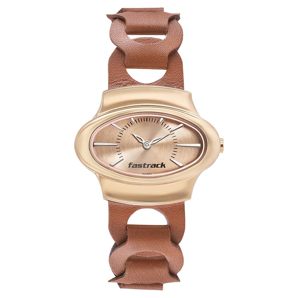 Fastrack watches rose discount gold