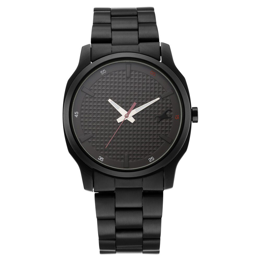 Fastrack mens watches 2025 black metal