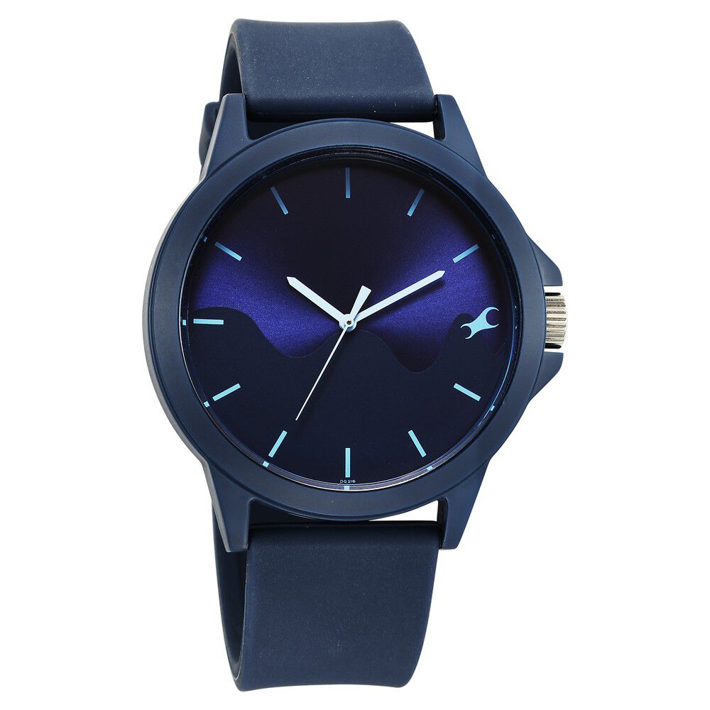 Fastrack Tees Wanderlust Quartz Analog Black Dial Silicone Strap Watch for  Unisex