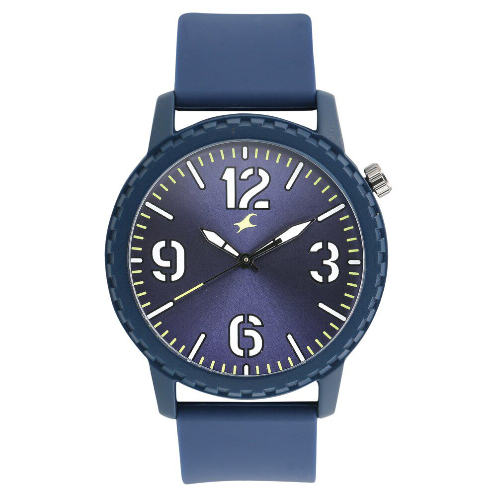 Buy online Bt8052 Leather Strap All Blue Men Analog Watch from Watches for  Men by Hrv for ₹165 at 83% off | 2024 Limeroad.com