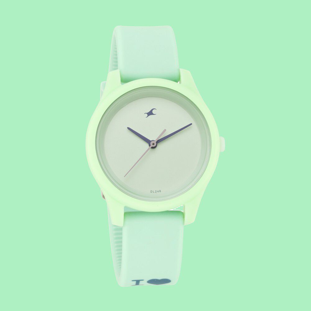 Fastrack green sale strap watch