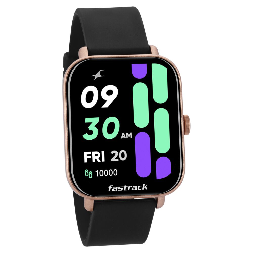 Fastrack Reflex Slay Smartwatch with Full Touch Screen 1.4-inch Display and  24x7 HRM & SpO2 Monitor-68024AP01 (Charcoal Black) : Amazon.in: Electronics