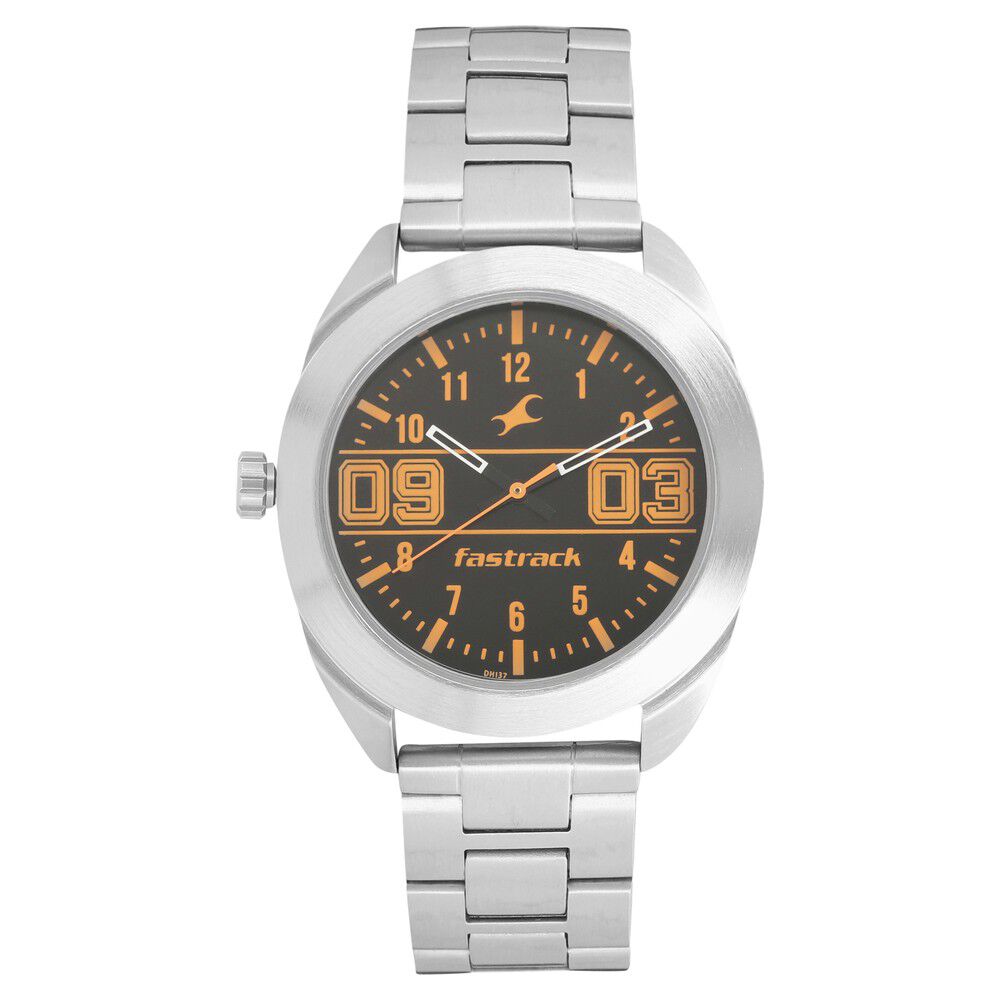 Varsity Black Dial Stainless Steel Strap Watch - Titan Corporate Gifting