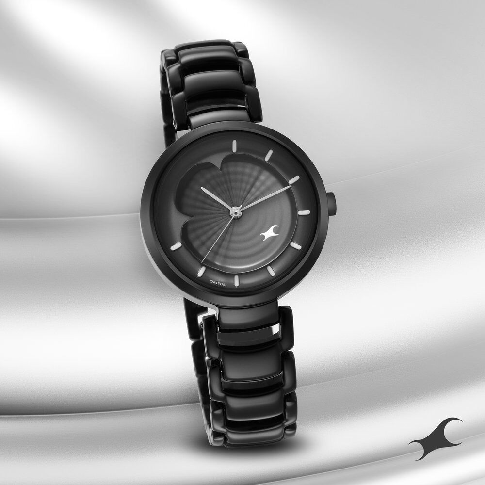 Fastrack black sale chain watch