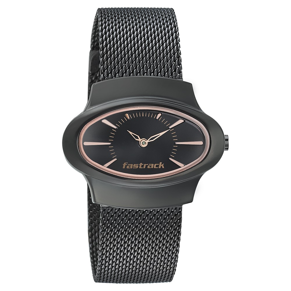 Fastrack black watches for womens hotsell