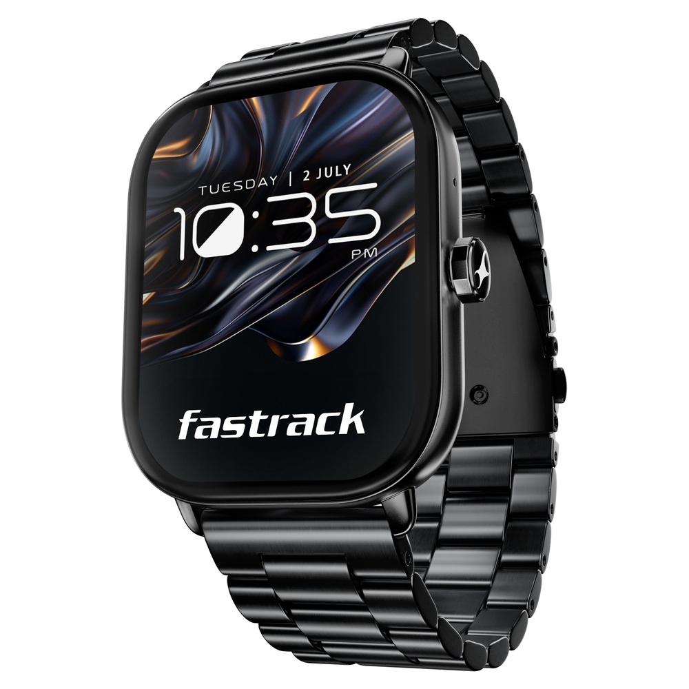 Buy Online Fastrack Radiant FX2 Luxury Metal Smartwatch with largest 5.1 AMOLED Display with Functional Crown 38140nm01 p Fastrack