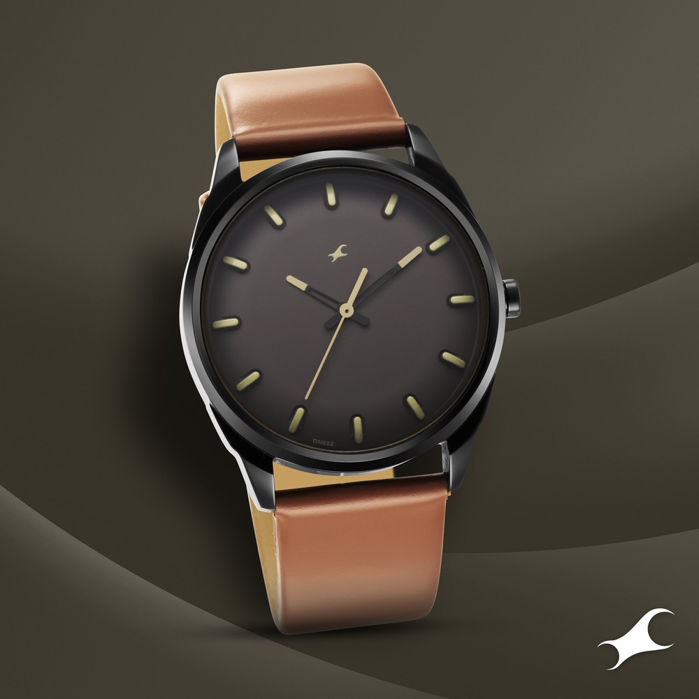 Buy Online Fastrack After Dark Brown Dial Leather Strap Watch for Guys ns3273nl03 Fastrack