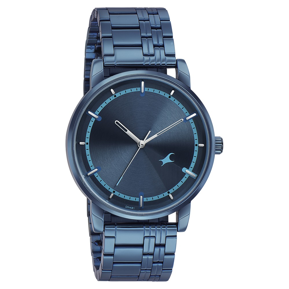 Buy Online Fastrack Mixmatched Quartz Analog Black Dial Blue Stainless  Steel Strap Watch for Couple - 33056296qm01p | Titan