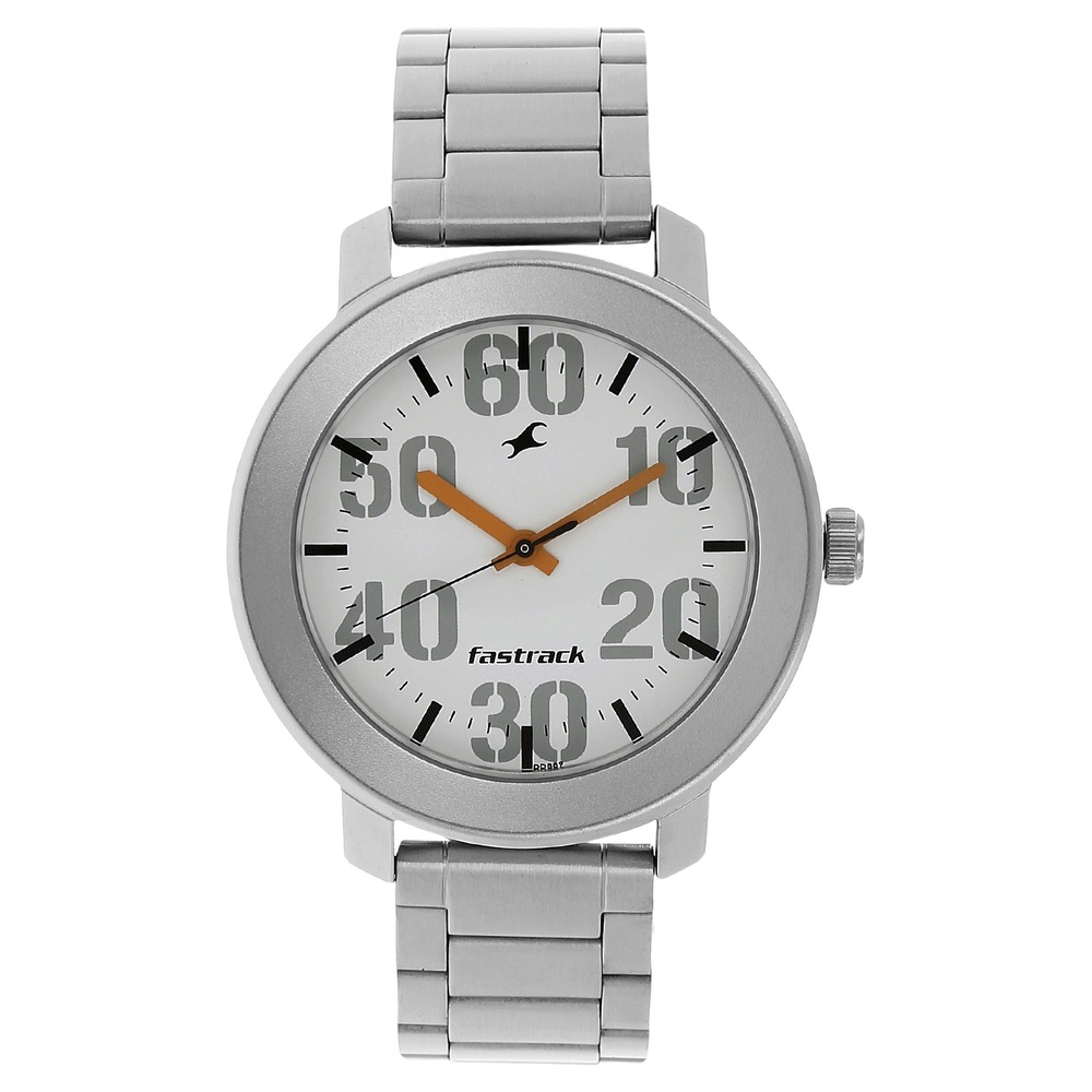 Fastrack Exuberant Quartz Multifunction Brown Dial Stainless Steel Strap  Watch for Guys