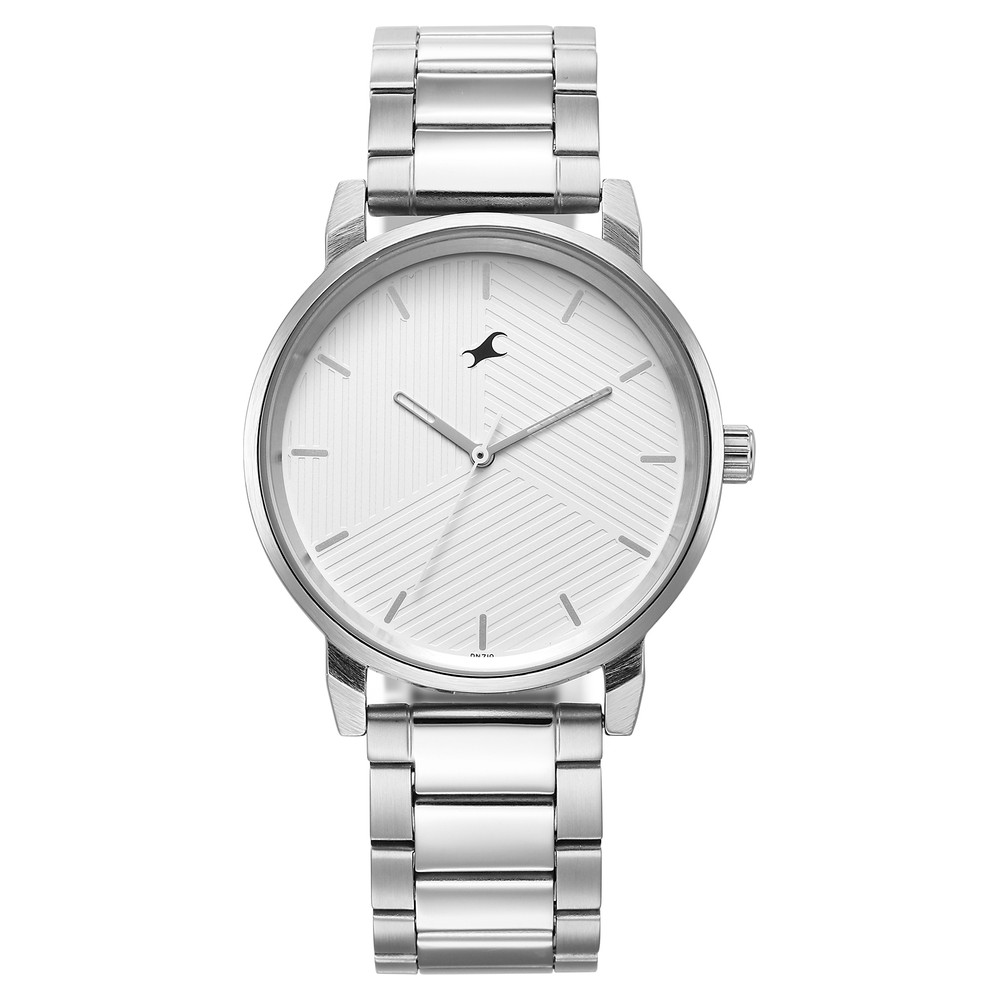 Buy Online Fastrack Stunners White Dial Metal Strap Watch for Guys 3278sm04 Fastrack