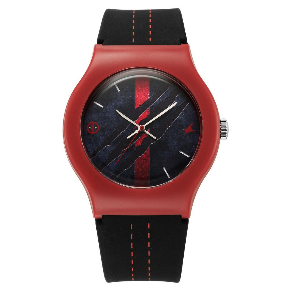 Buy Online Fastrack Deadpool Wolverine Quartz Analog Dial With Black Silicone Strap Watch For Unisex 9915pp105 p Fastrack